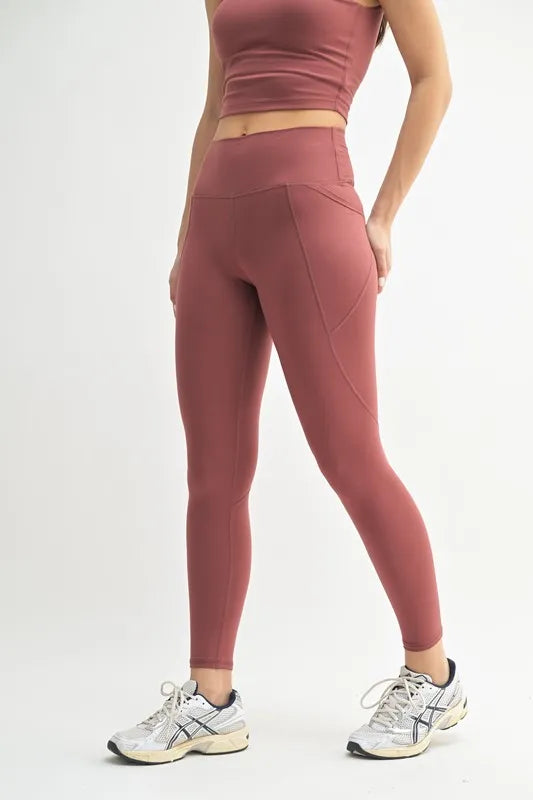 Her Femme Fit Cloud Sculpt High-Rise Leggings in Red Pear, alternate view