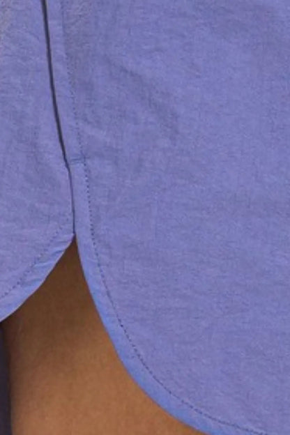 Her Femme Fit Windbreaker Running Shorts in Marlin Blue, detail view 2