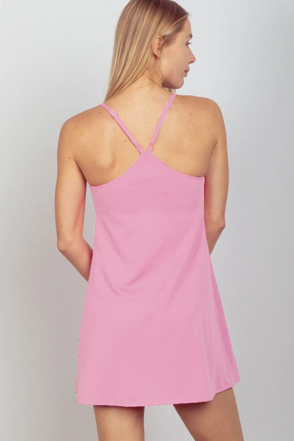 Her Femme Fit Sleeveless Tennis Dress in Mauve, alternate view