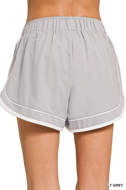 Her Femme Fit Lined Dolphin Shorts in Light Grey, alternate view