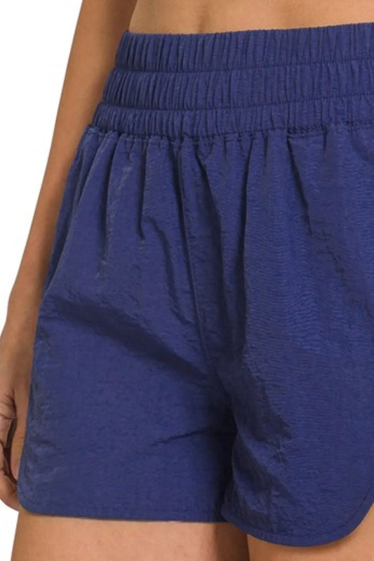 Her Femme Fit Windbreaker Running Shorts in Navy, alternate view