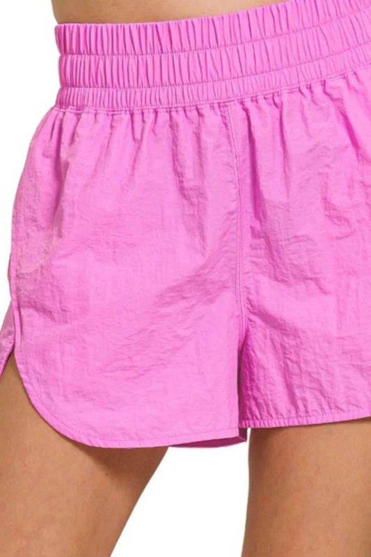 Her Femme Fit Windbreaker Running Shorts in Bright Mauve, alternate view